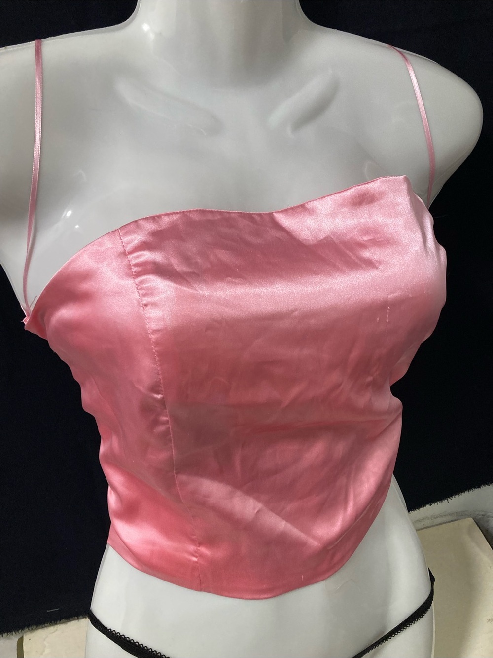 Y2K Wet Seal Pink Satin Cami Crop Top Barbiecore